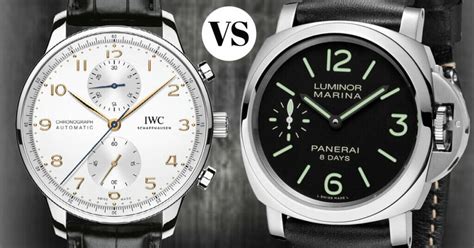 iwc pilot vs panerai luminor|IWC Portuguese Vs Panerai Luminor .